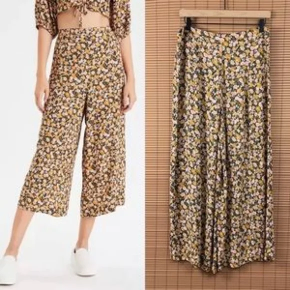 aerie, Pants & Jumpsuits, Aerie Wide Pant Leg Boho Flowy Pants